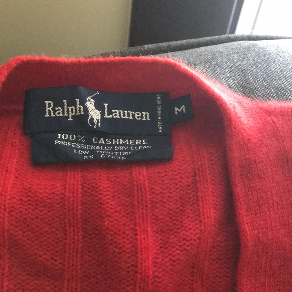 M-Red sweater 100% Cashmere